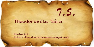Theodorovits Sára névjegykártya