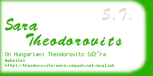 sara theodorovits business card